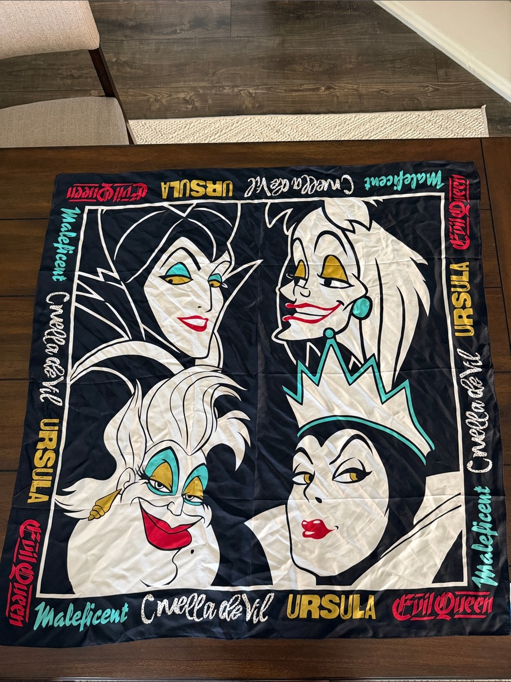 Disney Coach silk Villain scarf